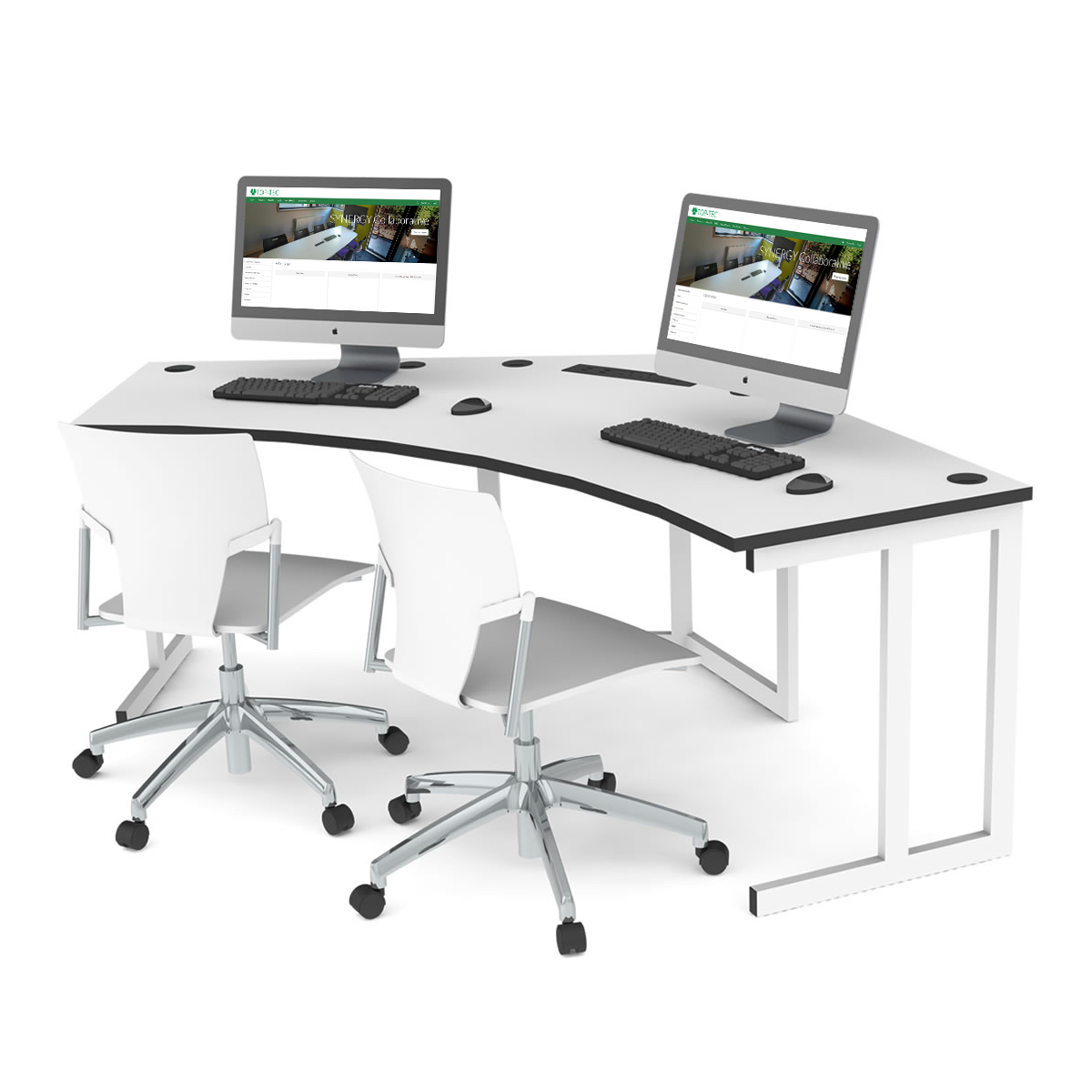 2 Seat Delta Cluster Desk
