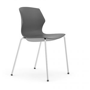 Four-legged base with Polypropylene seat and no Arms