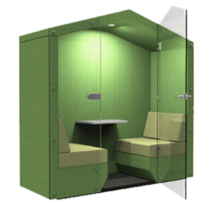 ALCOVE - 2 seat closed den & glass door