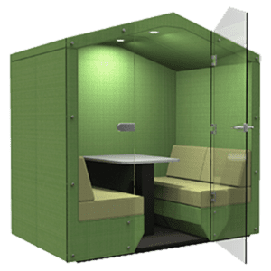 ALCOVE - 4 seat closed den & glass door