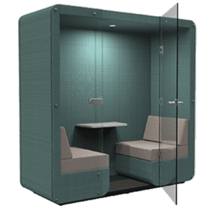HUTCH - 2 seat closed den & glass door