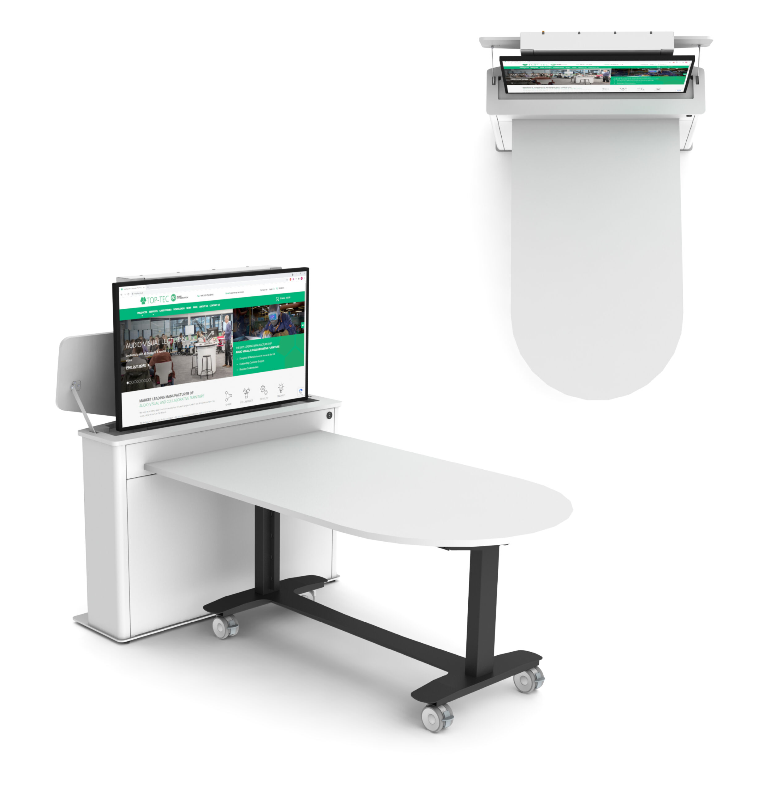 Rise Arc Tilting Tables Obround